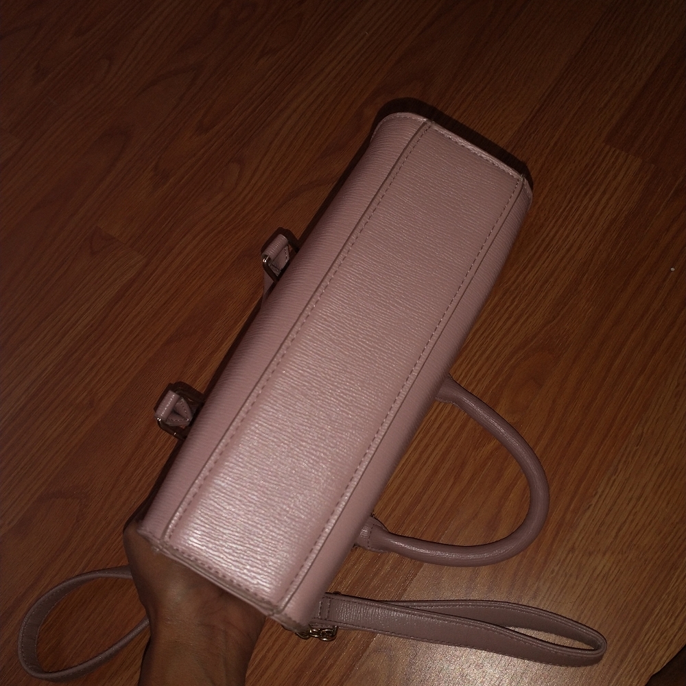 Women's nude BeBe crossbody/clutch purse with compartments - Picture 11 of 12